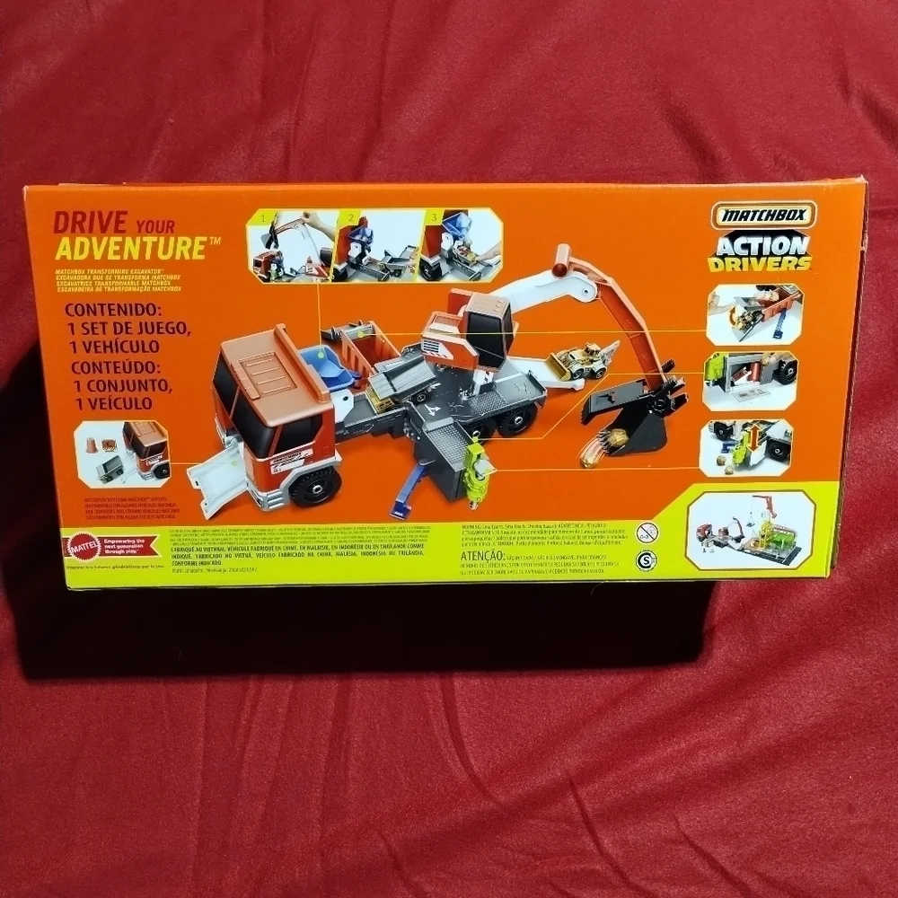 Matchbox Action Drivers Transforming Excavator